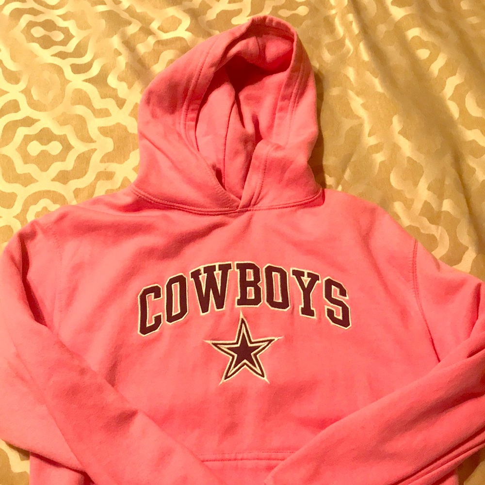 Dallas Cowboys pink hooded sweatshirt